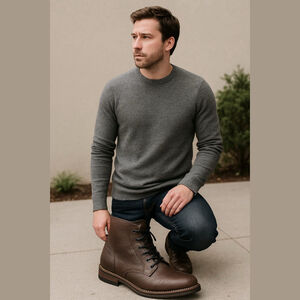 BULLBOXER Men's Brown Leather Boots Size 13